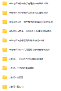 最新老朱初中数学合集