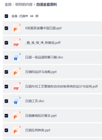 白酒知识学习：白酒全套资料